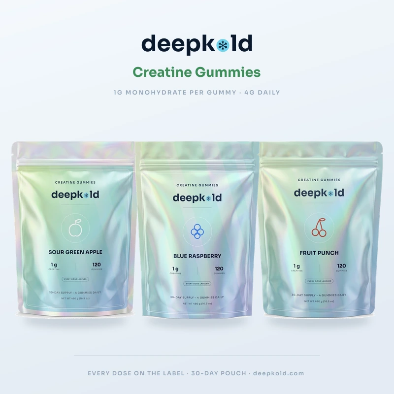 Deepkold Creatine Gummies — 1 g per gummy creatine monohydrate