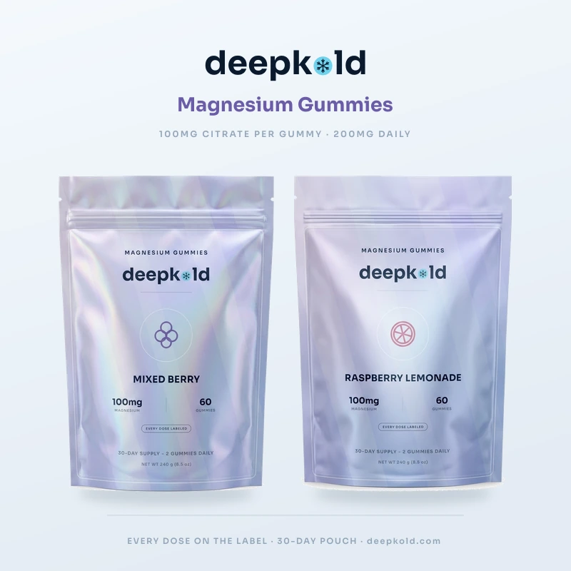 Deepkold Magnesium Gummies — 100 mg per gummy magnesium (citrate)