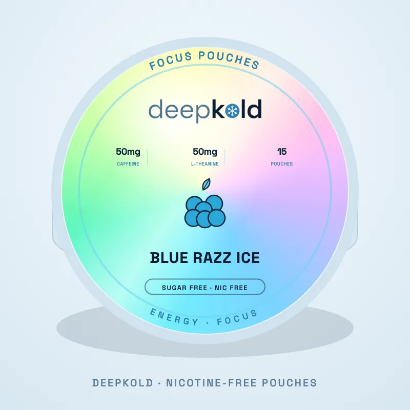 Blue Razz Ice nicotine-free nootropic pouch
