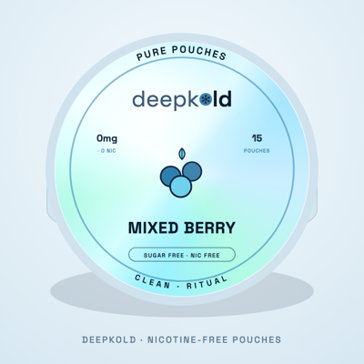 Mixed Berry nicotine-free pouch flavor