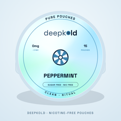 Peppermint nicotine-free pouch flavor
