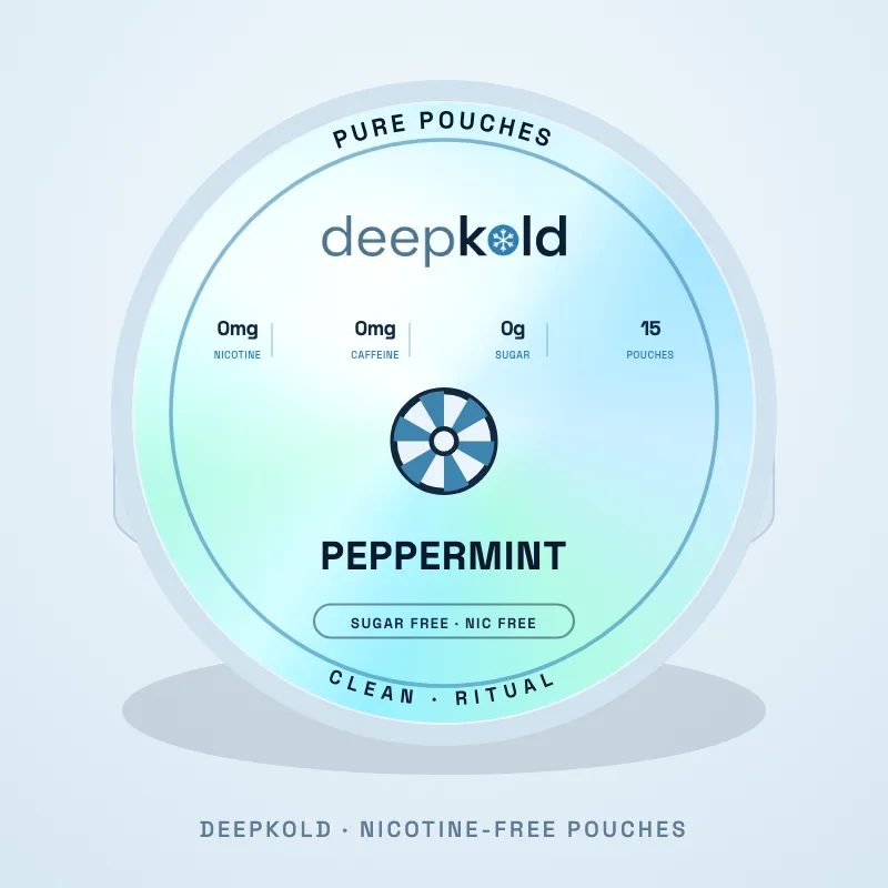 Peppermint nicotine-free pouch flavor