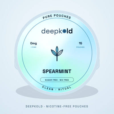 Spearmint nicotine-free pouch flavor