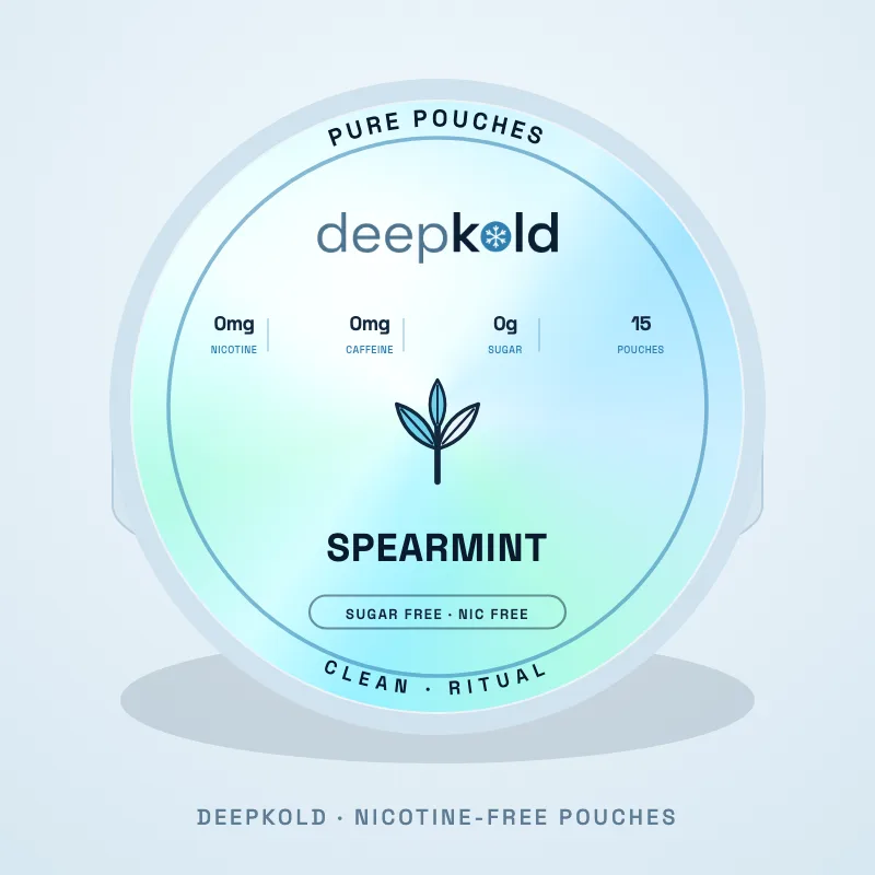 Spearmint nicotine-free pouch flavor