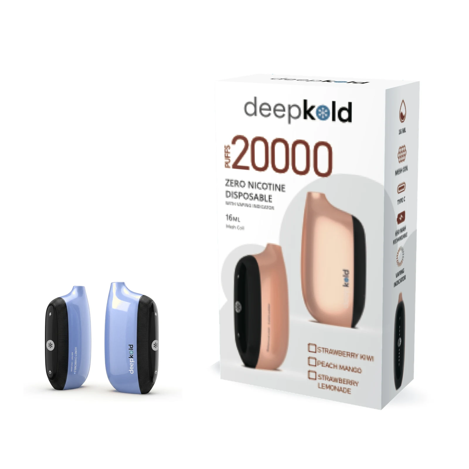 Deepkold Deep Calm nicotine-free vape in use — lifestyle 1