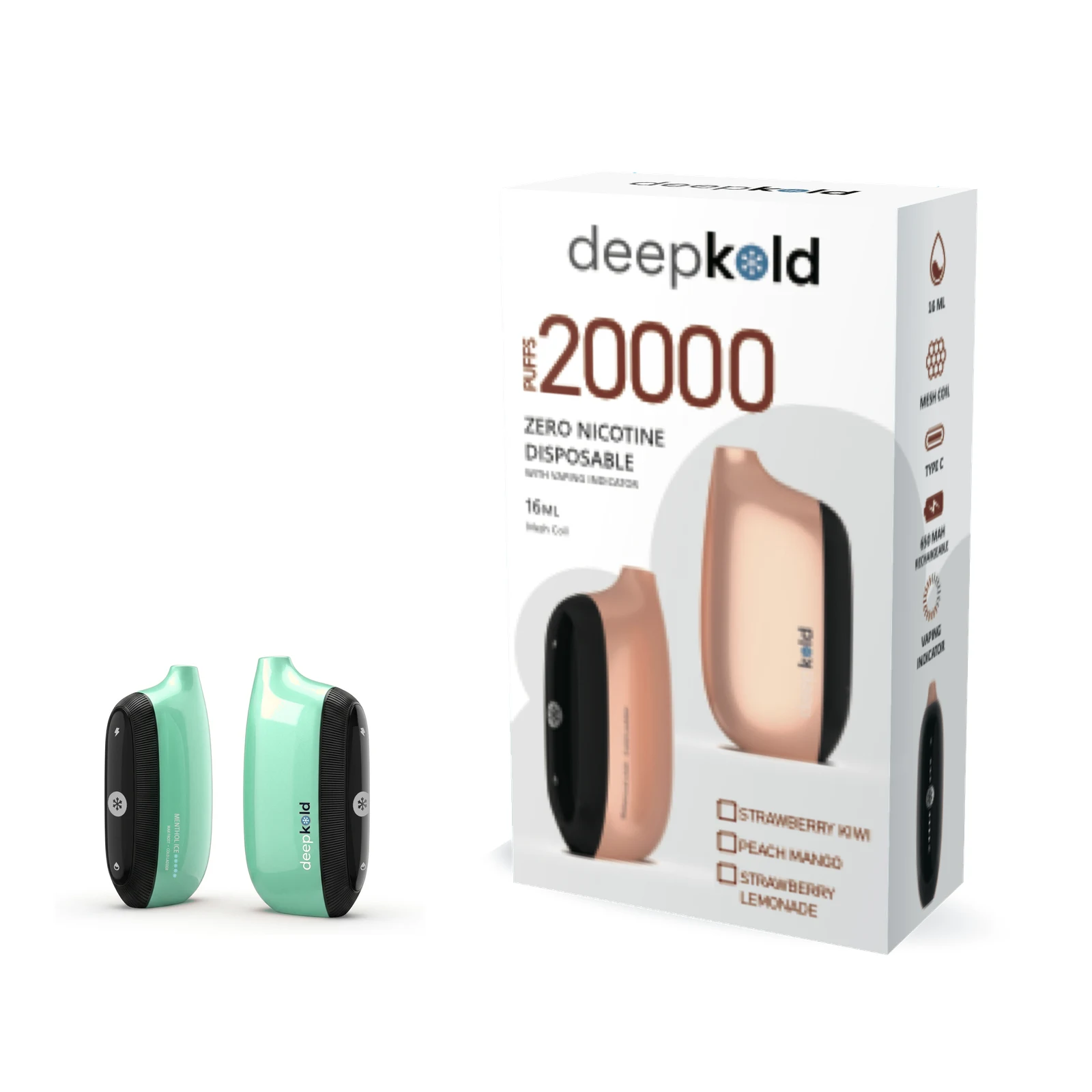 Deepkold Polar Ice / Frost nicotine-free vape in use — lifestyle 4
